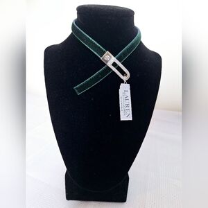 NWT Lauren Ralph Lauren"Velvet In Reverse" Reversiable,crushed velvet bracelet.